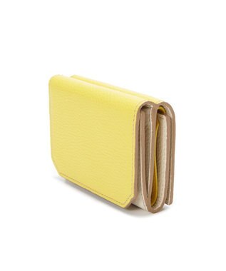TOPKAPI 【TOPKAPI】バイカラー レザー 3つ折財布 LEAN リーン レモンイエロー