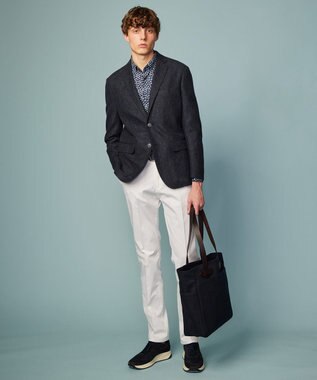 JOSEPH ABBOUD リバティプリント シャツ ネイビー系5