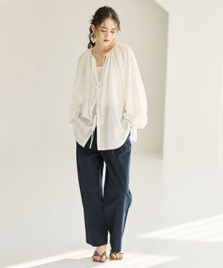 #Newans 2WAYシアーボレロブラウス ホワイト
