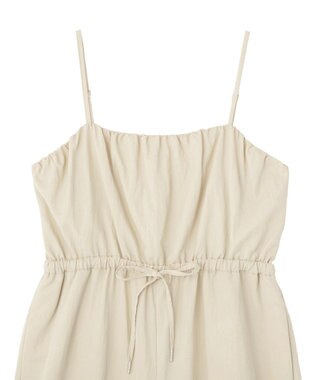 Green Parks 胸元バルーンワイドシルエットサロペット Light Beige