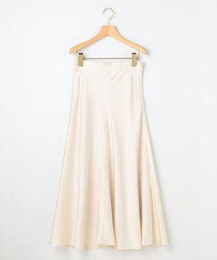 組曲 【WEB限定】サテンナロー スカート アイボリー系