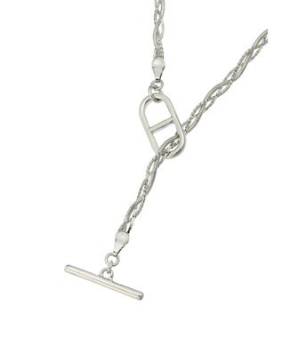 Green Parks ｅｖｅｒｙ　ｗａｌｋ．　マンテルチェーン編みネックレス Silver