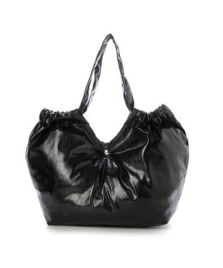 UNBILLION カシュカシュ cachecache / メタリックギャザーパッカブルトート ブラック