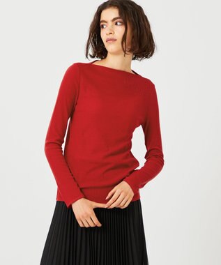 BEIGE， FORD / ボートネックトップス Red