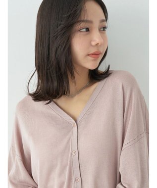 earth music&ecology シアーカーディガン Pink