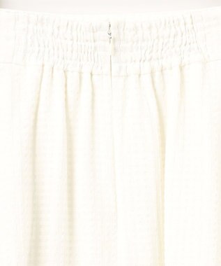 組曲 L ステッチストライプドビー フレアスカート アイボリー系