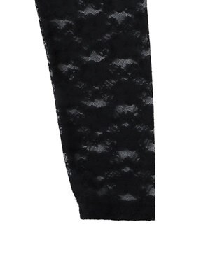 WEGO チョーカーリボン付きレースロンT ブラック