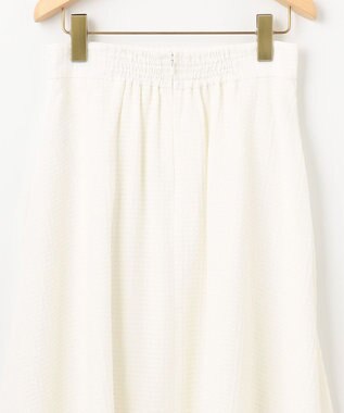 組曲 L ステッチストライプドビー フレアスカート アイボリー系