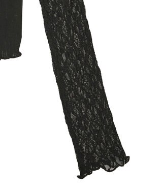 earth music&ecology レース×アイレットプルオ－バー Black