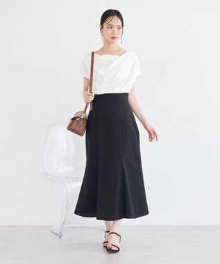 earth music&ecology 【WEB限定】マーメイドレースアップスカート【選べる丈】 Black