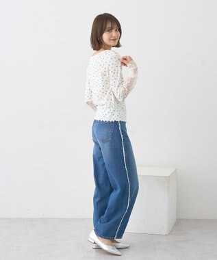 earth music&ecology レース×アイレットプルオ－バー Flower