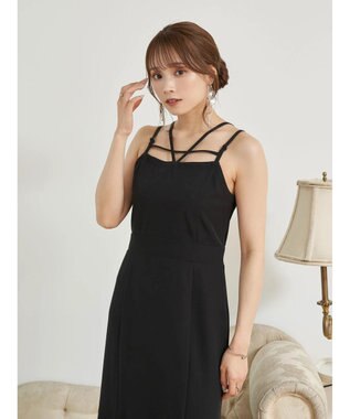 earth music&ecology ＳＥＴ２点シアーボレロ＋キャミワンピース Black