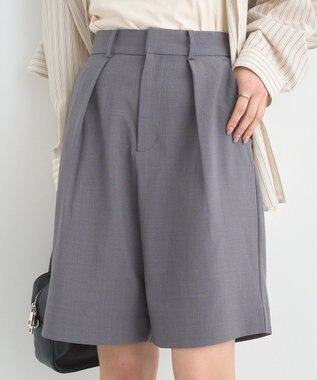 earth music&ecology タックハーフパンツ Gray