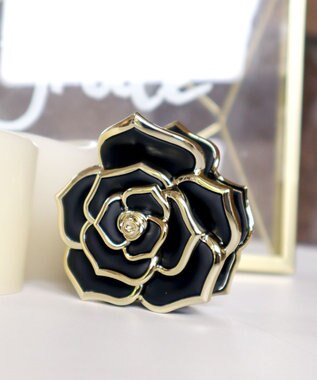 Tiaclasse ローズモチーフヘアクリップ ブラック