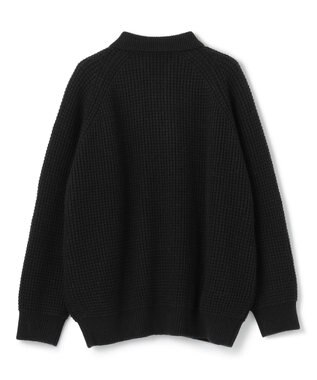 UNFILO MENS 【男女兼用】ウールポップコーン ジップ ブルゾン ブラック