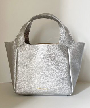Hekhèr Le Style de Vie 新素材・新色【日本製/セレモニーにも】シュリンクレザー ハンドバッグ small シルバー シルバー