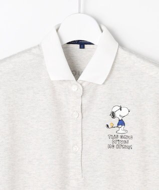 23区GOLF 【WOMEN】『PEANUTS』コラボ　「JOE COOL」半袖ポロシャツ ライトグレー系