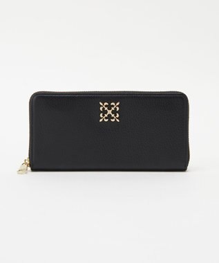 russet モノグラムプレートラウンドジップウォレット(SO-372) Black/BE