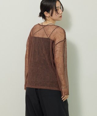 Green Parks シアークラッシュプルオーバー Brown