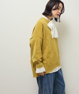 Green Parks リラックスモールニットチュニック Lime Green