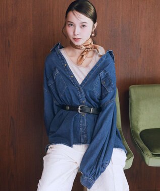 earth music&ecology 【予約】ウエスタンデニムシャツ