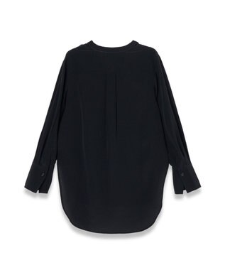 JOSEPH 【洗える】クレープ ド ソワ　Vネックブラウス Black