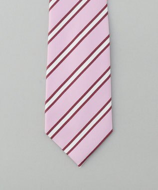 GOTAIRIKU GOTAIRIKU別注【日本製】シルク ネクタイ_ストライプ柄 ライラック系1