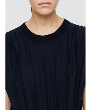 JOSEPH 【洗える】コットンプリッセ　ドレス Navy