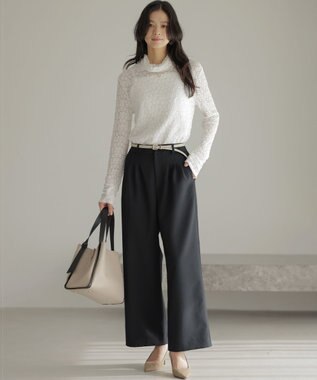 組曲 シュットクロスワイド パンツ ネイビー系