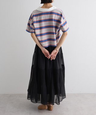 Green Parks エムブレム刺繍ショートボーダーカットソー Gray