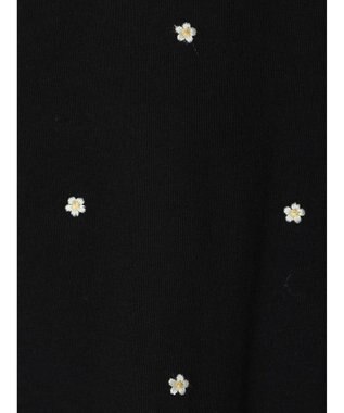 Green Parks ・Ｄｏｕｂｌｅ　Ｆｌａｇｓ　フラワー刺繍Ｔシャツ Black