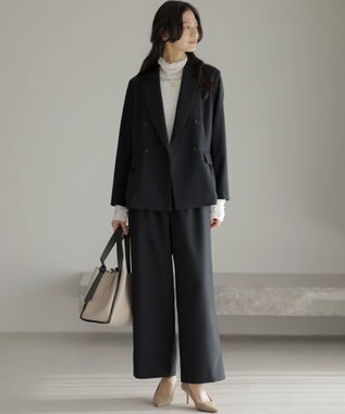 組曲 シュットクロスワイド パンツ ネイビー系