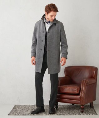 ハロッズ 日本製 アンゴラコート JAPAN FABRIC】アンゴラミックスカルゼ コート / JOSEPH ABBOUD