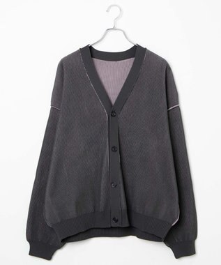 WEGO クリアライトリバーシブルカーディガン ダークグレー