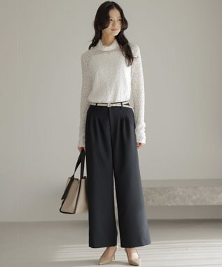 組曲 シュットクロスワイド パンツ ネイビー系