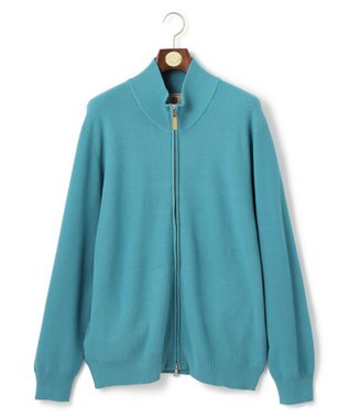 J.PRESS MEN 【KING SIZE】【ストレッチ性 / イージーケア】【FLEX YARN】フルジップニットカーディガン スカイブルー系