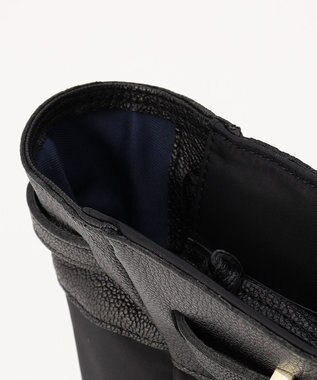 UNBILLION perche ナイロン×ゴートヒネリ金具トートバッグ ブラック