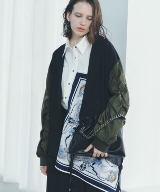 YECCA VECCA 2wayチェーンギャザーバッグ Black