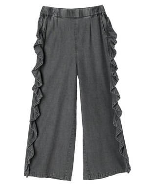 Green Parks ■ＥＳＣＡＲ　デニムサイドラッフルパンツ Gray