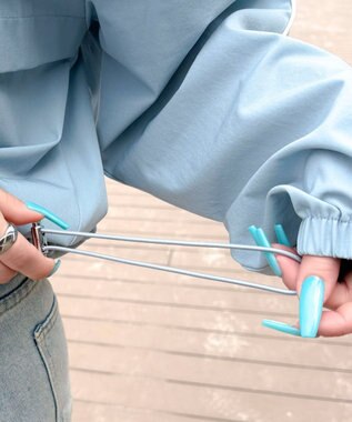 WEGO 【日焼け対策/セットアップ対応】ラッシュガードラインアノラックパーカー ブルー