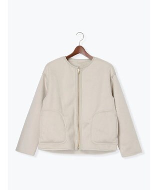 Te chichi リバーシブルファームートンブルゾン ベージュ