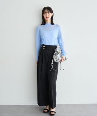 YECCA VECCA 2wayチェーンギャザーバッグ Silver