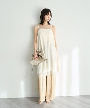 YECCA VECCA 2wayチェーンギャザーバッグ Gold