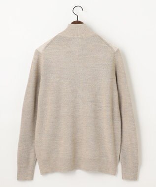 JOSEPH ABBOUD 【イタリア糸使用/洗える】メリノブレンドモール ジップ ニット ブルゾン ベージュ系