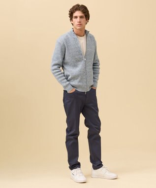 J.PRESS MEN 【ストレッチ】コンパクトピケストレッチ５ポケット パンツ ネイビー系