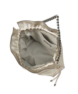 YECCA VECCA 2wayチェーンギャザーバッグ Gold