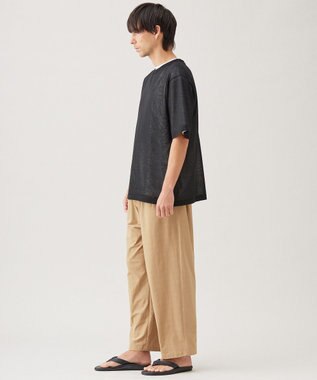 UNFILO MENS スラブジャージー ワイドパンツ ベージュ