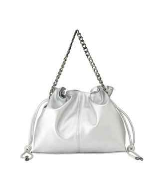 YECCA VECCA 2wayチェーンギャザーバッグ Silver