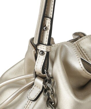 YECCA VECCA 2wayチェーンギャザーバッグ Gold