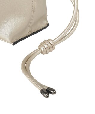 YECCA VECCA 2wayチェーンギャザーバッグ Gold